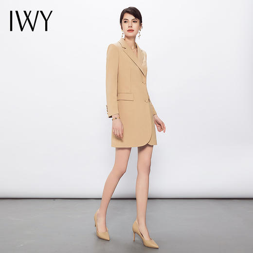 IWY/咖色西装套装女2023年春夏季新款比亚迪王朝工作服商务气质女装OLQ13121 商品图3