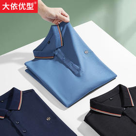 一口价【新款DK】大依优型大码刺绣长袖Polo衫商务休闲绅士免烫翻领T恤胖子宽松男