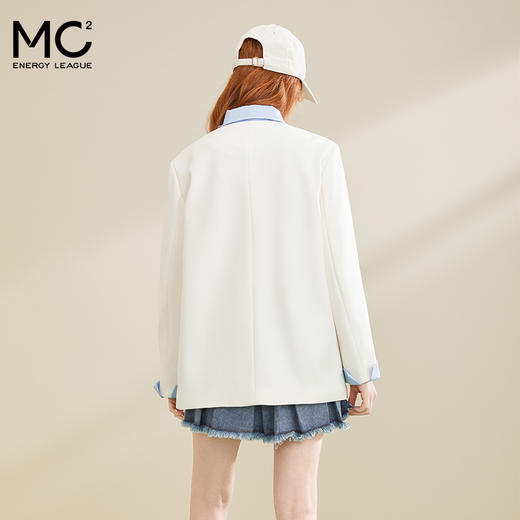 女装假两件翻领撞色西装外套-82301X3212003 商品图4