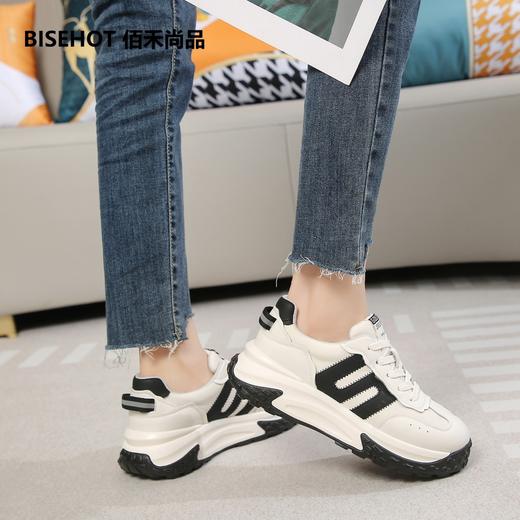 2023年春季真皮舒适厚底系带老爹鞋 商品图2