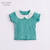 DD马克珍妮夏装新款 女童绣花娃娃领针织纯棉短袖T恤230679 商品缩略图2
