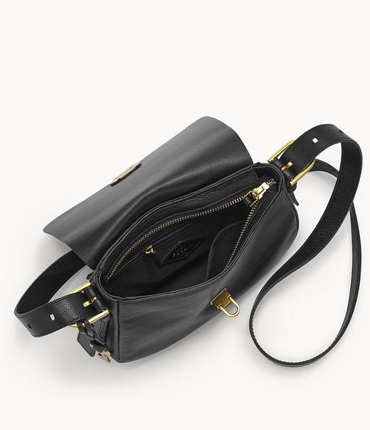 Fossil 化石Harper小号马鞍包 复古牛皮 棕色&黑色特价￥850直邮到手 商品图6