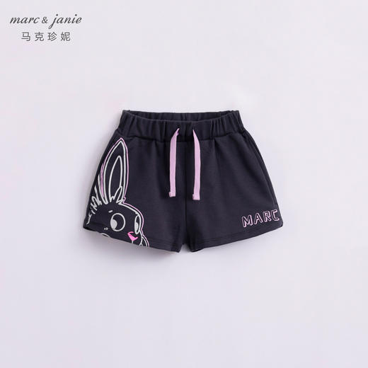 马克珍妮夏装新款 女童小兔子纯棉运动短裤 儿童裤子230681 商品图2