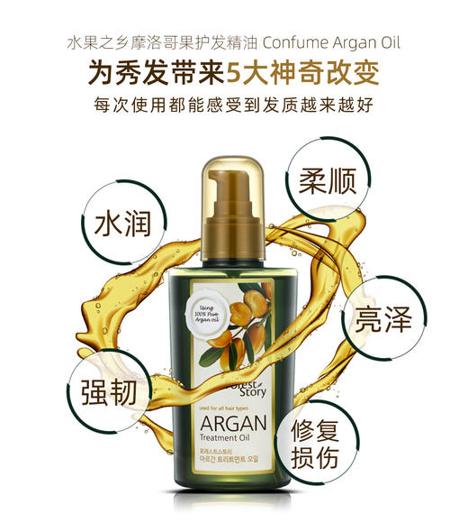 【中欧班列精选】韩国科馥阿尔干护发精油 原装进口摩洛哥坚果阿尔干阿甘油烫染受损护发精油 120ml+25ml/瓶WHBX 商品图3