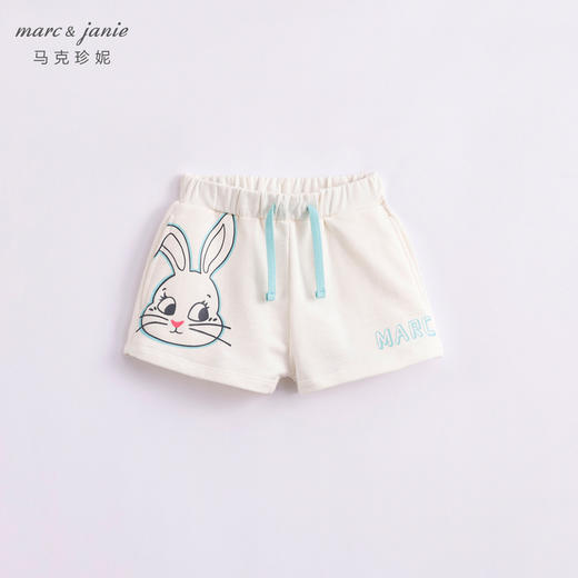 马克珍妮夏装新款 女童小兔子纯棉运动短裤 儿童裤子230681 商品图1