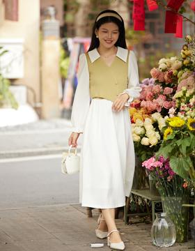 早春印象连衣裙