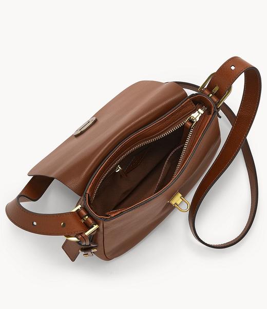 Fossil 化石Harper小号马鞍包 复古牛皮 棕色&黑色特价￥850直邮到手 商品图3