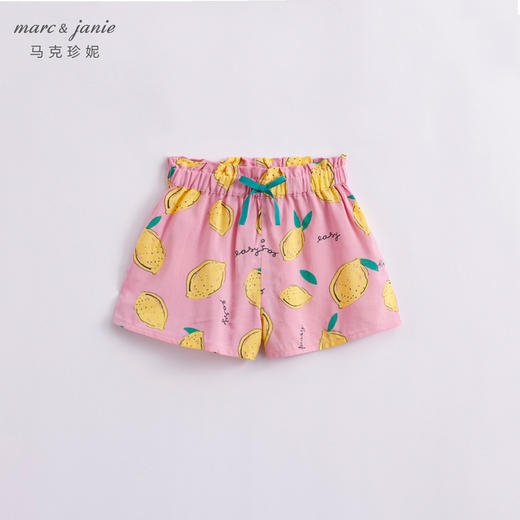 马克珍妮夏装新款 女童花边腰舒适A摆短裤 儿童裤子230001 商品图3