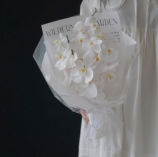 《蝴蝶飞飞》 高级感白色蝴蝶兰花束 商品图2