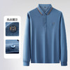 一口价【新款DK】大依优型大码刺绣长袖Polo衫商务休闲绅士免烫翻领T恤胖子宽松男 商品缩略图3
