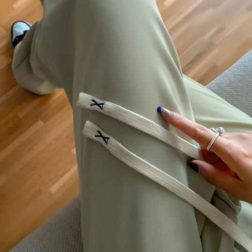 「6色可选」2023年春季新款西装裤 阔腿裤女高腰垂感马卡龙宽松直筒裤休闲长裤下装 商品图1