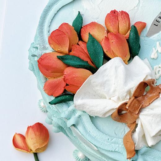 春境 · 奶油蛋糕（花朵为豆沙制作偏甜，彩色奶油易染色可刮掉食用） 商品图3