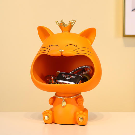 大号创意钥匙收纳大嘴猫摆件现代简约家居玄关装饰品 商品图0