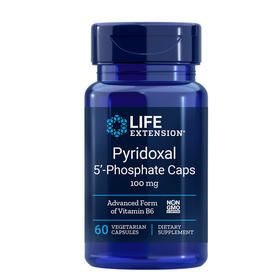 沿寿LIFE EXTENSION Pyridoxal 5'-Phosphate Caps 100mg（维生素B6）60粒