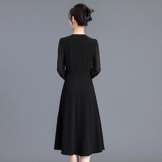 纯色连衣裙中长款，高腰裙打底A字裙QYM-YX-EB23C05-Y 商品图2