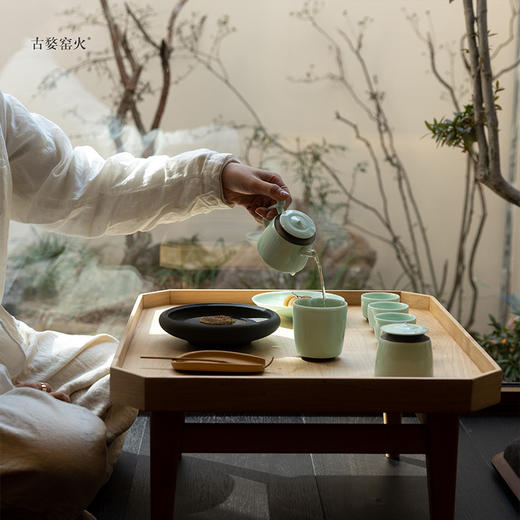 古婺窑火 玉青瓷 茶具套装 听雨 商品图2