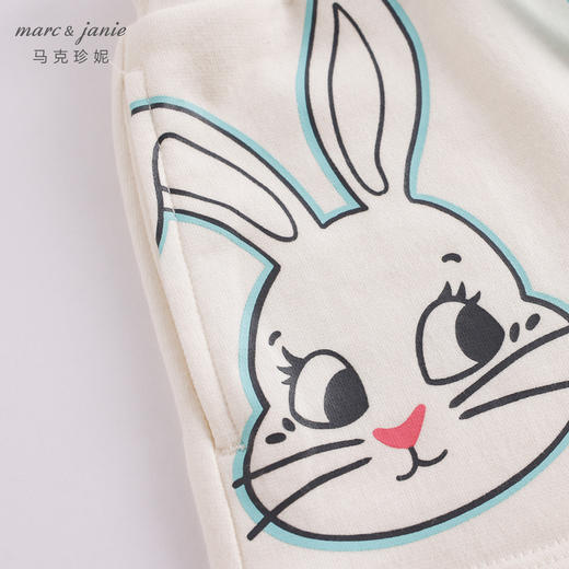 马克珍妮夏装新款 女童小兔子纯棉运动短裤 儿童裤子230681 商品图4