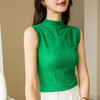 （2件装）气质半高领网纱打底衫，纯色无袖上衣SG-X3C0001 商品缩略图4
