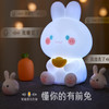 「智能语音控制」新款创意有前兔子小夜灯 卡通硅胶卧室睡眠床头灯儿童礼物拍拍灯生活电器 商品缩略图2