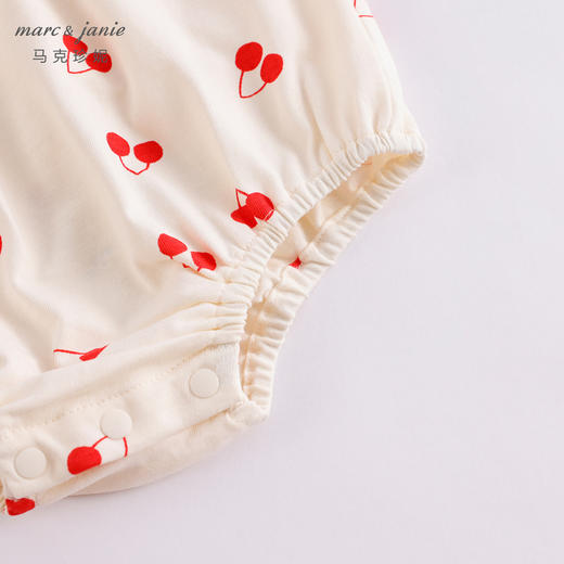马克珍妮夏装新款 女宝宝蝴蝶袖纯棉连体衣 婴儿哈衣230632 商品图4