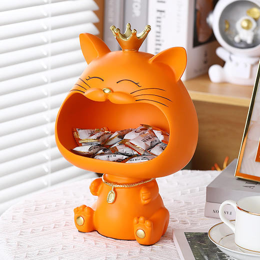 大号创意钥匙收纳大嘴猫摆件现代简约家居玄关装饰品 商品图1