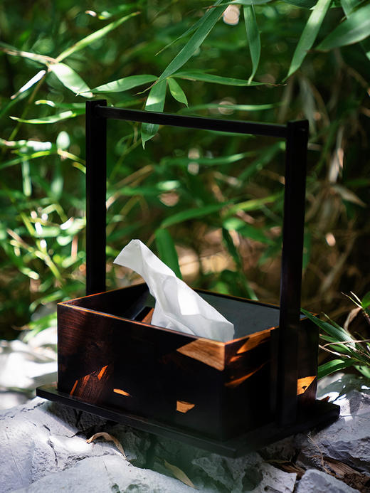 木竟 提梁式虎牙纸巾盒 商品图2