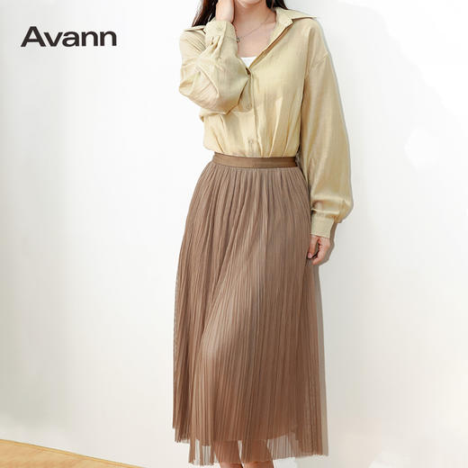 Avann法式珠贝网纱裙 商品图4