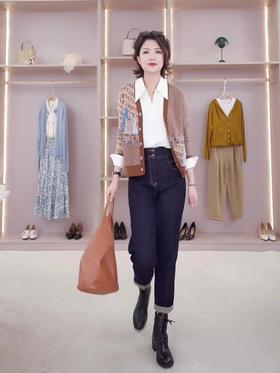 诸氏方圆羊毛开衫06089324