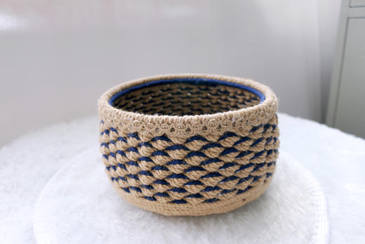 编织亚麻收纳篮花篮玄关收纳筐装饰篮 商品图3