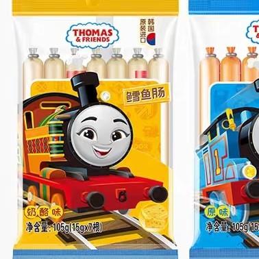 韩国小火车托马斯奶酪鳕鱼肠105g 商品图0