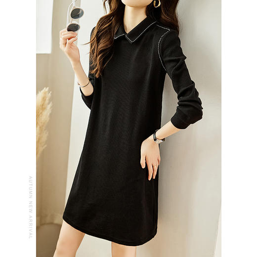 裁缝学苑AQ162新款设计长袖连衣裙纸样女装Polo领裙子做衣服样板 商品图2