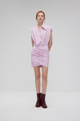 衬衫包臀连衣裙