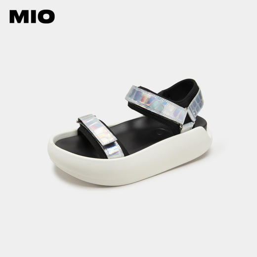 MIO米奥夏季松糕底中跟单鞋摇摇底轻潮活力透气时尚休闲沙滩鞋女M233131359 商品图1
