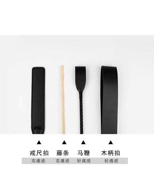 各种各样的小鞭子～木柄手把拍打pp马鞭sp工具牛皮拍子 商品图2