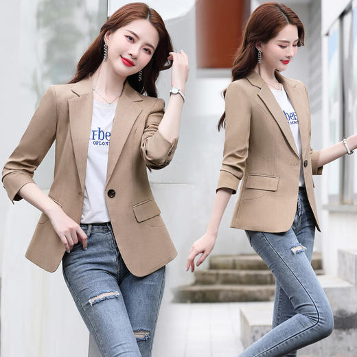 时尚简约大方气质优雅，收腰显瘦百搭西装外套HR-YJHE1511 商品图1
