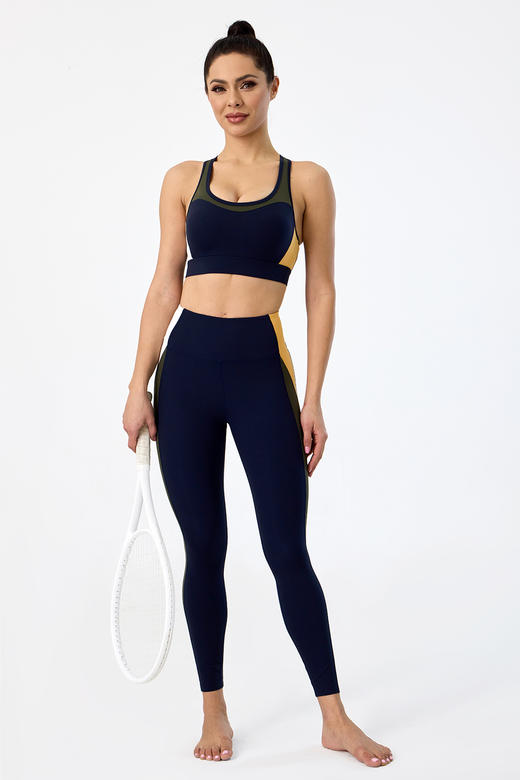 多色拼接运动紧身裤 商品图4