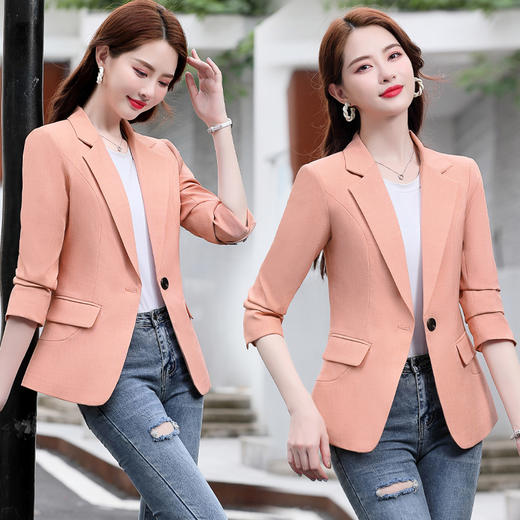 时尚简约大方气质优雅，收腰显瘦百搭西装外套HR-YJHE1511 商品图2