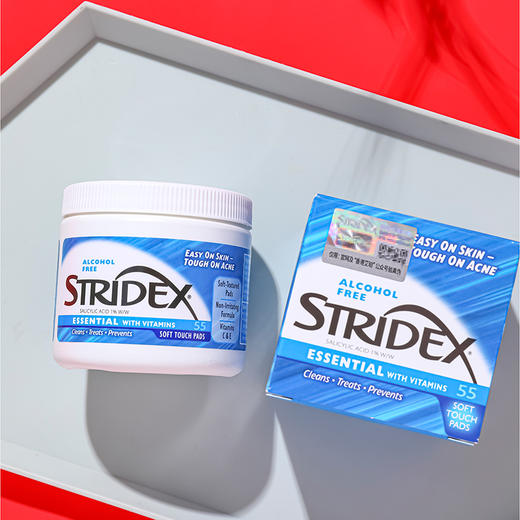 Stridex水杨酸清洁去豆棉片  绿色款温和型/红色款加强型 蓝色款进阶型 55片/盒 商品图4