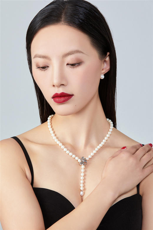 雪绒花珍珠项链 商品图11