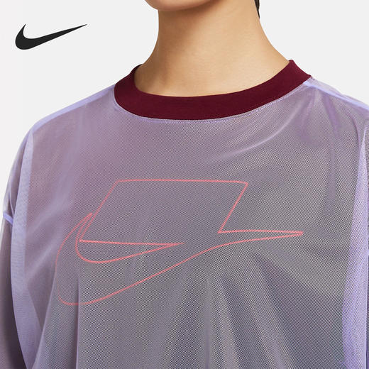 Nike/耐克女子网纱两层透气休闲运动短袖T恤 DD4530-580 商品图3