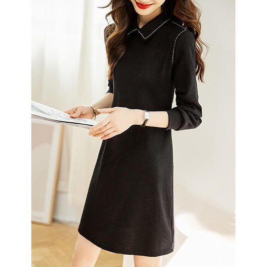 裁缝学苑AQ162新款设计长袖连衣裙纸样女装Polo领裙子做衣服样板 商品图3