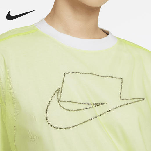 Nike/耐克女子网纱两层透气休闲运动短袖T恤 DD4530-736 商品图3