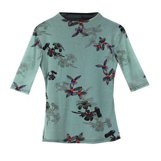 网纱双层打底衫，中袖百搭上衣KQL-9870 商品图4