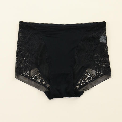 TG-TG01S135真丝中腰女内裤 桑蚕丝三角裤蕾丝性感花边短裤透气 商品图4