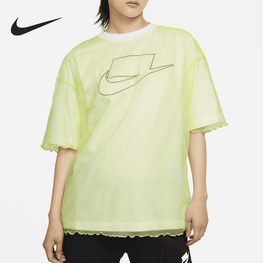 Nike/耐克女子网纱两层透气休闲运动短袖T恤 DD4530-736 商品图1