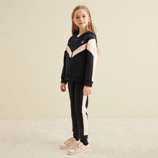 【连帽运动上衣外套】21年秋女童运动外套儿童女宝连帽上衣 商品图0