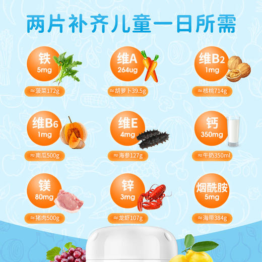 康恩贝多种维生素咀嚼片60片 商品图3