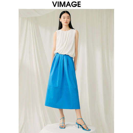 VIMAGE纬漫纪夏季新款时尚气质舒适显瘦无袖小上衣V1913516 商品图1