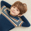 【童装羊绒衫】羊绒世家21年秋冬童装羊绒衫舒适保暖条纹针织毛衣 商品缩略图1