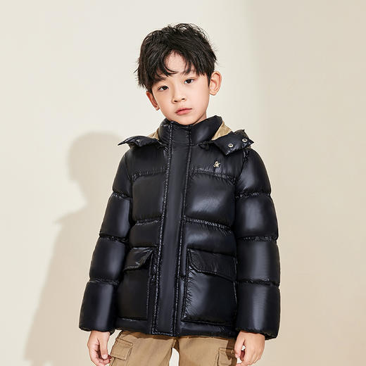 mettekids儿童羽绒服冬季新款保暖童装中大童男童白鹅绒加厚外套 商品图3